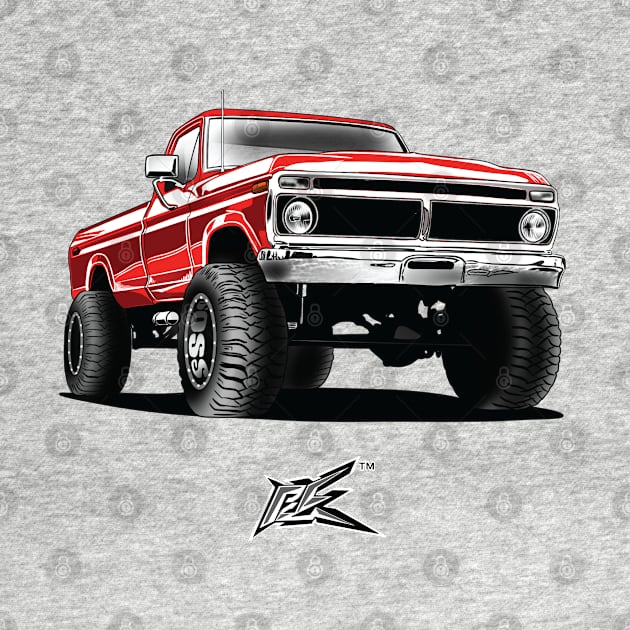 ford f250 obs truck red by naquash